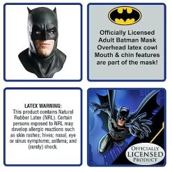 Rubies Adult Batman V Superman: Dawn Of Justice Batman Foam Latex Mask With Cowl Costume Accessory, Black, One Size US 6 Rubies Adult Batman V Superman: Dawn Of Justice Batman Foam Latex Mask With Cowl Costume Accessory, Black, One Size US -Rubies Shop 51KcqbAe5SL