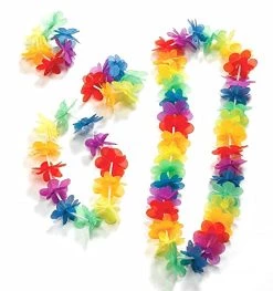 Forum Novelties Hawaiian Lei Silk Flower Wristlets Set, 4-Piece Party Supplies, 4 X 4 X 1"