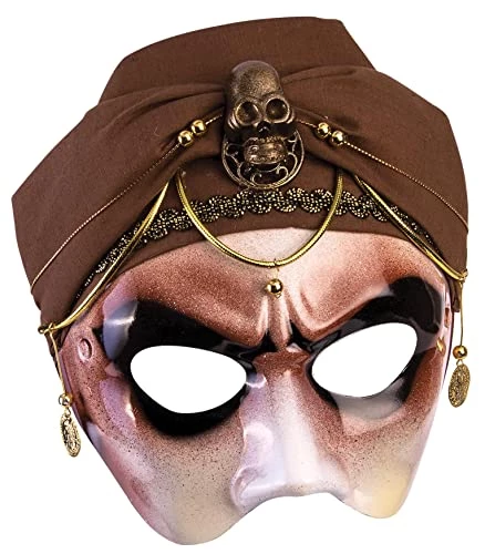 Forum Novelties Male Fortune Teller Mask With Scarf (Brown) 3 Forum Novelties Male Fortune Teller Mask With Scarf (Brown)