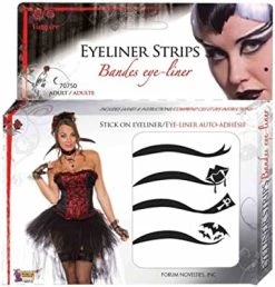 Forum Novelties Women's Vampires Adhesive Eyeliner Strips Kit -Rubies Shop 51PzboBA58L. AC