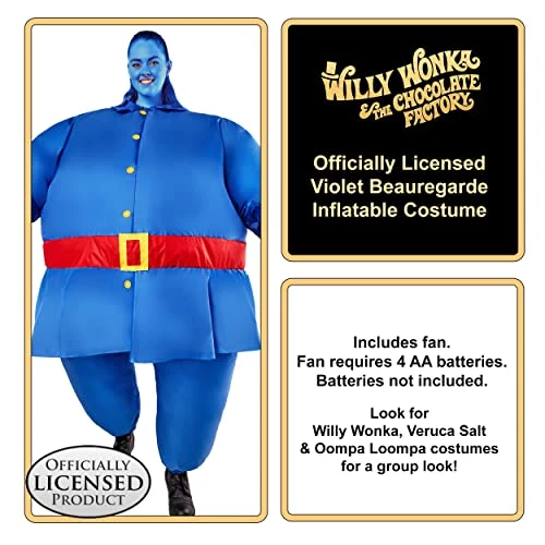 Willy Wonka Adult Violet Beauregarde Inflatable Costume 4 Willy Wonka Adult Violet Beauregarde Inflatable Costume - Image 2
