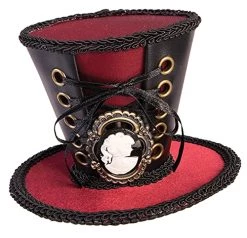 Forum Novelties Victorian Vampire Mini Top Hat, Black, One Size