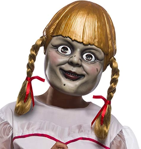 Rubie's Annabelle Comes Home Adult With Pigtails Costume Mask, As Shown, One Size US 3 Rubie's Annabelle Comes Home Adult With Pigtails Costume Mask, As Shown, One Size US