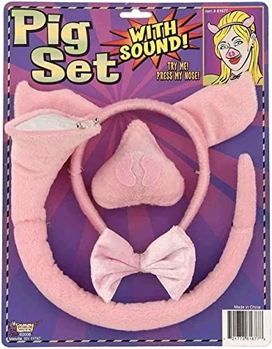 Forum Novelties Animal Costume Set Pink Pig Ears Nose Tail With Sound Effects 3 Forum Novelties Animal Costume Set Pink Pig Ears Nose Tail With Sound Effects