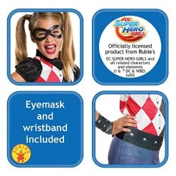Rubie's Official DC Super Hero Girl's Harley Quinn Costume, Kids Super Villain Fancy Dress -Rubies Shop 51auVoKPvUL