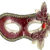 Forum Mardi Gras Costume Venetian Masquerade Half Mask With Glitter Leaves -Rubies Shop 51ceHJsW3FS