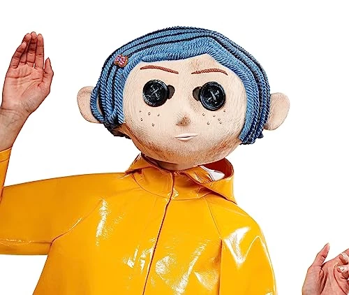 Rubie's Adult Coraline Doll Deluxe Overhead Latex Mask, As Shown, One Size 3 Rubie's Adult Coraline Doll Deluxe Overhead Latex Mask, As Shown, One Size