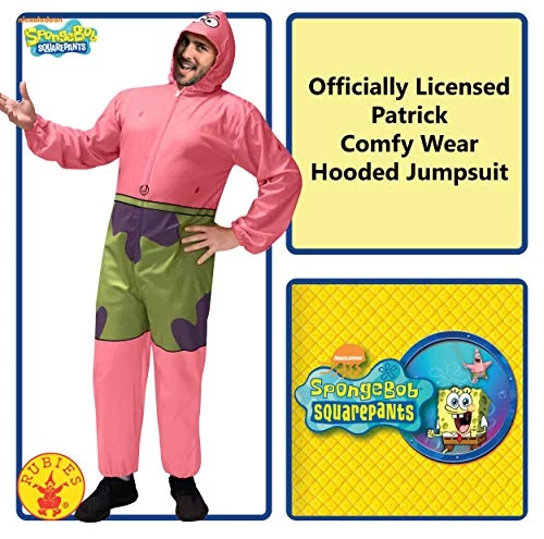 Rubie's Unisex-adult Classic Spongebob Patrick Star Comfy Wear Jumpsuit 5 Rubie's Unisex-adult Classic Spongebob Patrick Star Comfy Wear Jumpsuit - Image 3