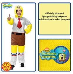 Rubie's Unisex-adult Classic Spongebob Comfy Wear Jumpsuit -Rubies Shop 51hSscmtZPL