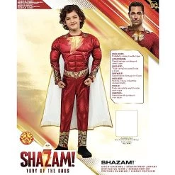 Rubie's Child's Shazam! Fury Of The Gods Padded Costume Jumpsuit And Cape, As Shown 12 Rubie's Child's Shazam! Fury Of The Gods Padded Costume Jumpsuit And Cape, As Shown -Rubies Shop 51jLk2L3nL