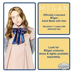 Rubie's Women's M3gan Plastic Half-Mask With Hair, As Shown, One Size -Rubies Shop 51lHFvhqbsL