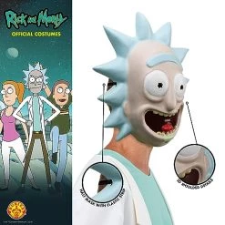 Rubie's Men's Rick And Morty Rick Plastic Mask, As Shown, One Size -Rubies Shop 51n JxDTwJL