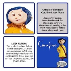 Rubie's Adult Coraline Deluxe Overhead Latex Mask, As Shown, One Size 7 Rubie's Adult Coraline Deluxe Overhead Latex Mask, As Shown, One Size -Rubies Shop 51owMVt6tfL