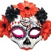 Forum Novelties Women's Day Of Dead Skull Flower Mask -Rubies Shop 51pFx0QFQL