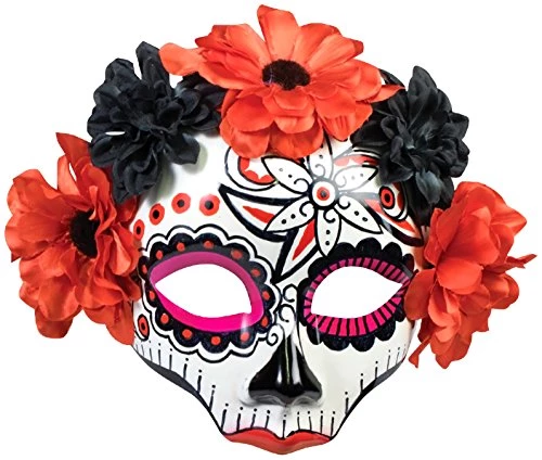 Forum Novelties Women's Day Of Dead Skull Flower Mask 3 Forum Novelties Women's Day Of Dead Skull Flower Mask