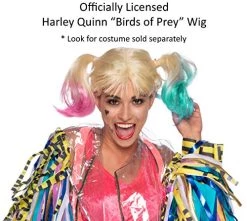 Rubie's Womens Dc Comics Birds Of Prey Harley Quinn Costume Wig, As Shown, One Size US -Rubies Shop 51rqOSMQlkL