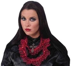Forum Novelties Women's Vampire Adult Jabot With Cross Costume Accessory