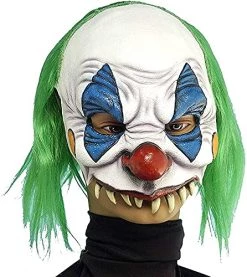 Forum Novelties Scary Clown Mask Face Mask With Hair
