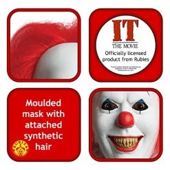 IT - Pennywise Clown Mask -Rubies Shop 51wYmXk5YrL