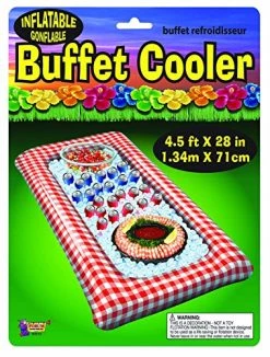 Forum Novelties Buffet Cooler, 4.5 Feet X 28", Red Gingham